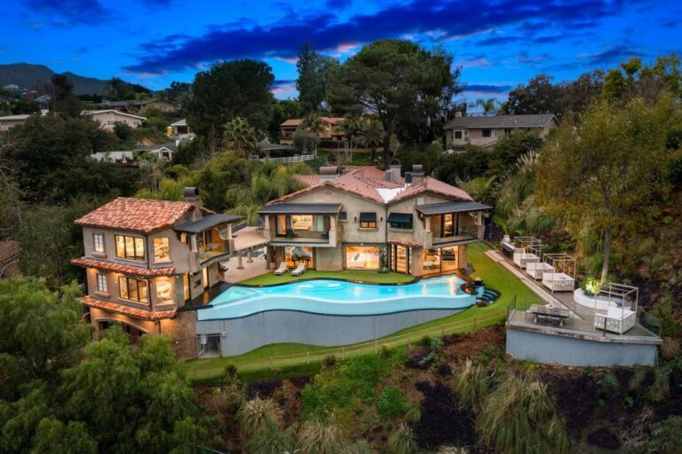 This $6.4 Million Spectacular Mediterranean Estate Represents The Epitome of Luxury Living and Embodies Premier Design in Encino, California