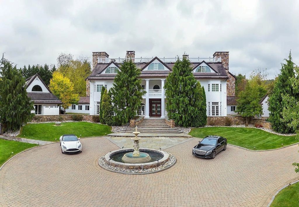 The Residence in Malvern offers three stories of luxury-filled living with breathtaking mountain views, now available for sale. This home located at 1494 Treeline Dr, Malvern, Pennsylvania