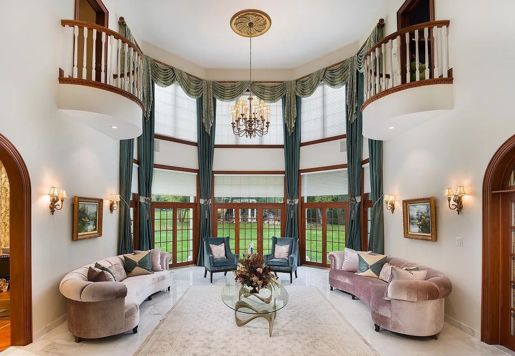 The Residence in Malvern offers three stories of luxury-filled living with breathtaking mountain views, now available for sale. This home located at 1494 Treeline Dr, Malvern, Pennsylvania