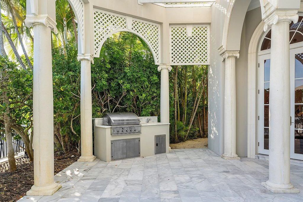 4836 Sanctuary Lane, Boca Raton, Florida is located in the highly sought-after, gated community, The Sanctuary. This gorgeous waterfront residence sits on 70 feet of waterfront age featuring an elegant, transitional interior.