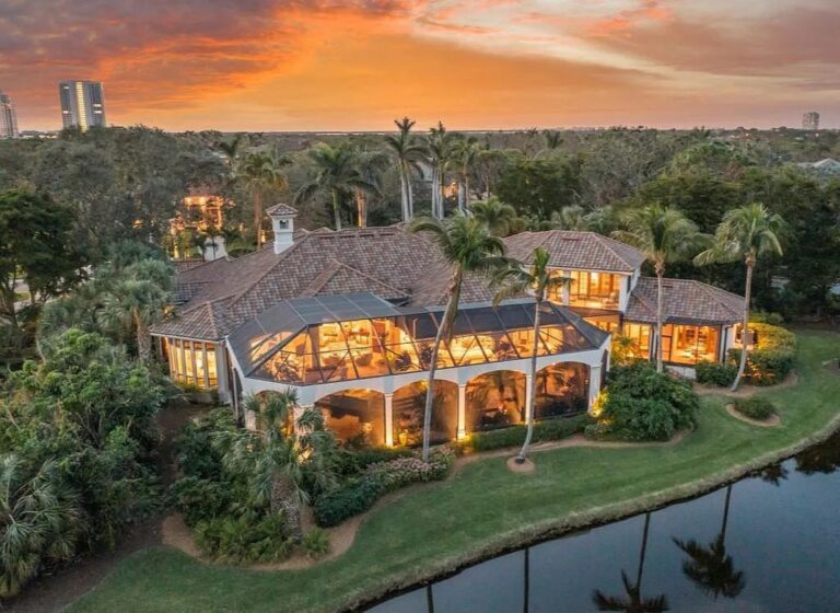This is $5 Million Beautiful Lakefront Home in Bonita Springs, Florida Designed by Harwick/Collins and DuPont