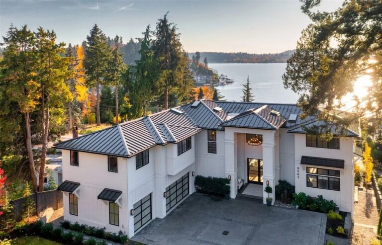 Thoughtfully Designed to Capture The Exquisite Lake, Mountain And City Views, This Home in Bellevue, WA Lists for $11.95M
