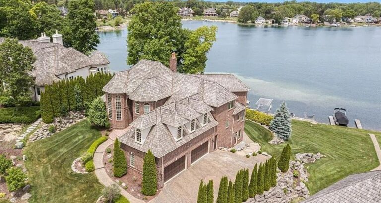 Timeless Design Interwoven With Contemporary Luxury, This $2.25M Home Redefines Lake Living in Fenton, MI