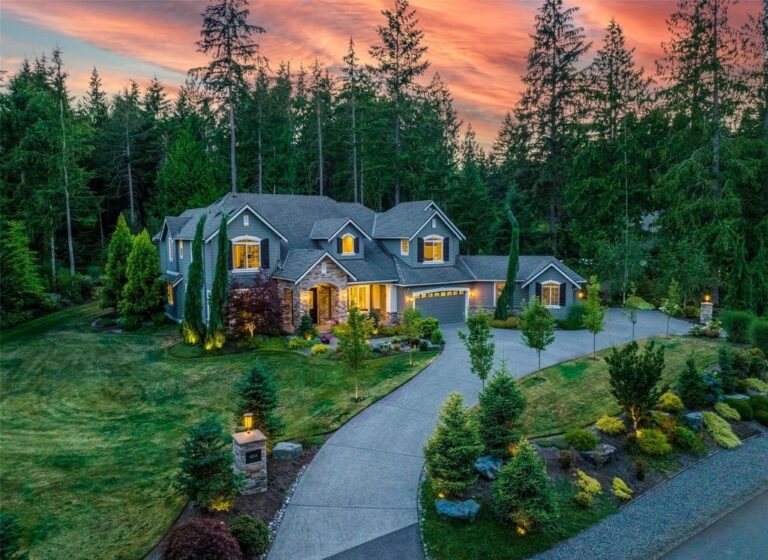 Boasting Sophisticated Spaces Weaving Convenience & Function Throughout, Stunning Two-Story Home Asks for $3.15M in Redmond, WA