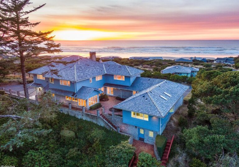 Commanding Unobstructed Ocean Views in Waldport, OR, this Unique Estate Priced at $2.45M