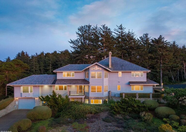 Commanding Unobstructed Ocean Views in Waldport, OR, this Unique Estate