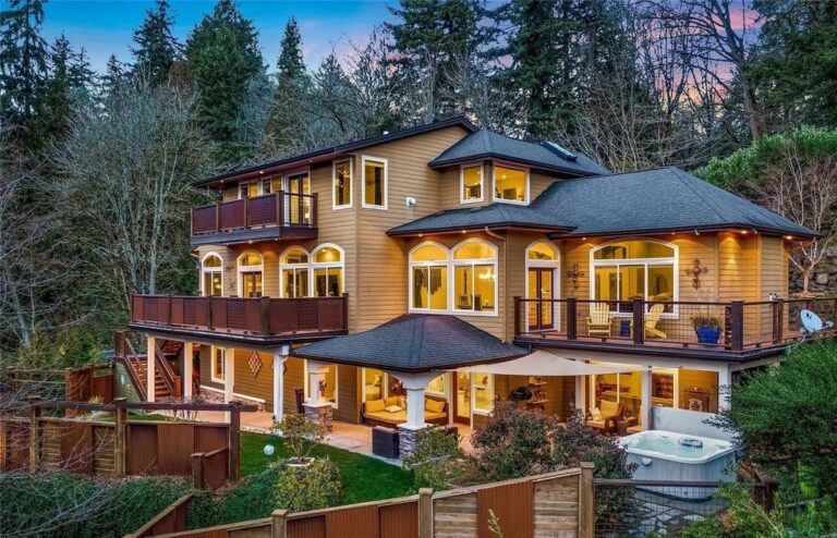 Embrace the Sights and Sounds of Nature with Soothing Water Views, This Sumptuous House in Sammamish, WA Listing for $2.288M