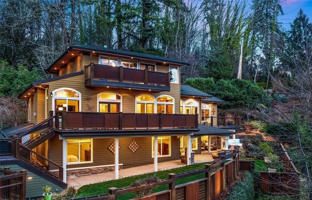 The House in Sammamish offers sun-drenched interiors, ample privacy and luxurious upgrades throughout, now available for sale. This home located at 4160 212th Way SE, Sammamish, Washington