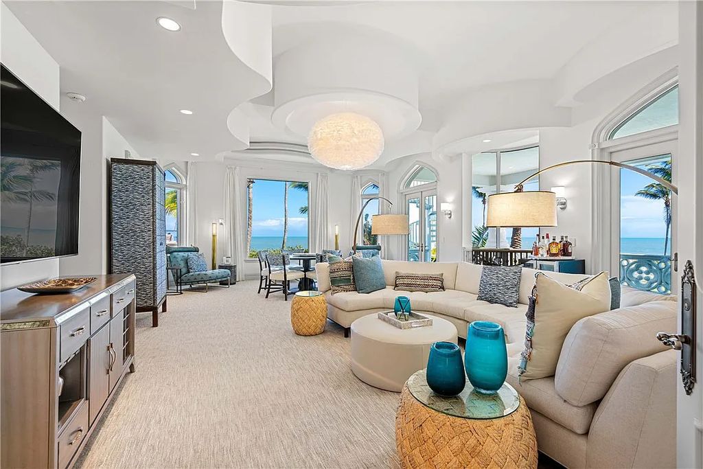 2150 S Highway A1a is truly a dream home for anyone seeking a luxurious lifestyle. The property spans over 5 acres of land and features 205 feet of ocean frontage and 198 feet of river frontage, making it the only available estate of its kind in the area.