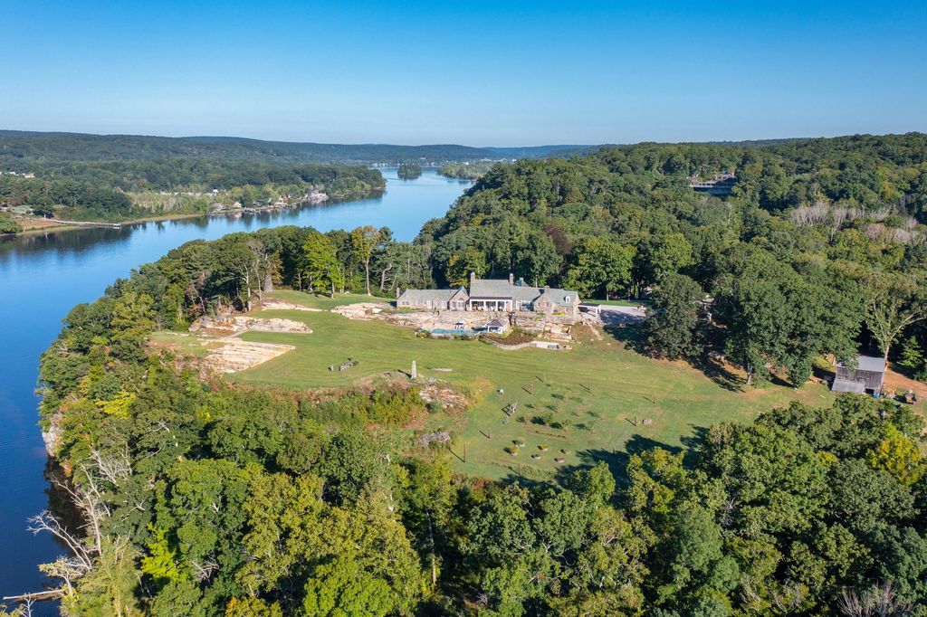 The Estate in Lyme is designed by Alfred Hopkins, a renowned estate architect, also built estates for Louis Comfort Tiffany and Frederick Vanderbilt, now available for sale. This home located at 153 Ferry Rd, Lyme, Connecticut