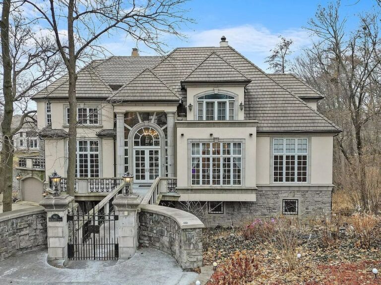 Listing for $2,299,999, This Iconic Waterfront French Chateau is an Extraordinary Example of Meticulous Design in Oak Brook, IL