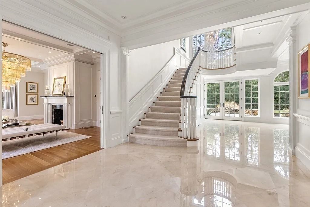 The Mansion in Weston offers the ultimate amenities for entertaining on a grand scale, now available for sale. This home located at 140 Meadowbrook Rd, Weston, Massachusetts