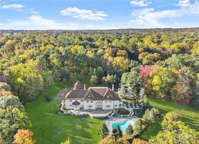 Step into a World of Luxury: $11.995M French Normandy Chateau on 13+ Acres in Armonk, NY with Endless Amenities and Unmatched Privacy