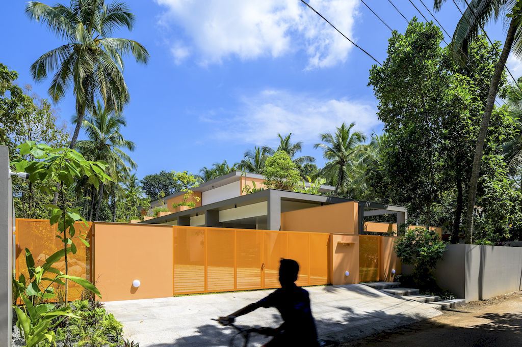 The Colour Burst House, Simple yet Bold Form by LIJO RENY Architects