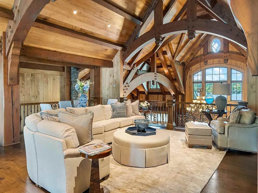 The Estate in Petoskey is a luxurious home built with custom craftsman style post and beam now available for sale. This home located at 850 W Bear River Rd, Petoskey, Michigan offering 04 bedrooms and 07 bathrooms with 14,636 square feet of living spaces. 