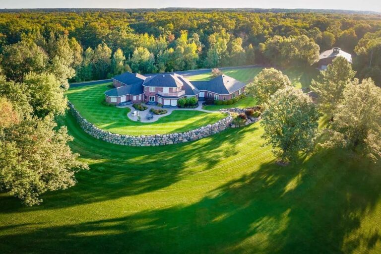 This $3.9M Private Estate in Stevens Point, WI Features Plenty of Room for Luxury Finishes, Exquisite Peace and Privacy