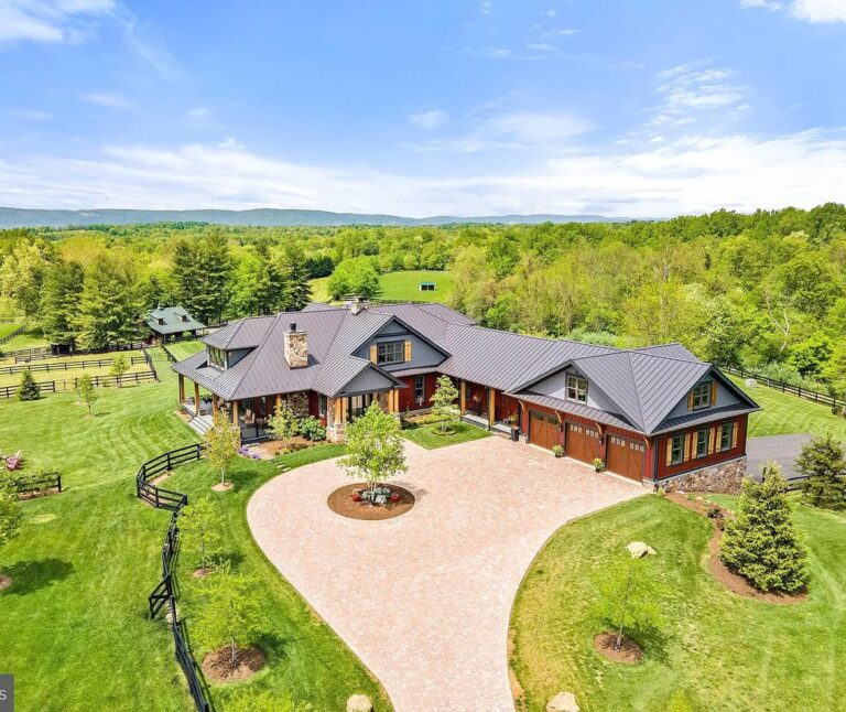 This $4.25M Spectacular Custom Residence Offers the Utmost Luxurious and Gracious Country Lifestyle in Middleburg, VA