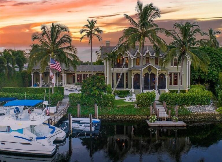 Enjoy Waterfront Living in 7.8 Square Feet Gothic Revival-style Estate in Naples, Florida with $16.9 Million