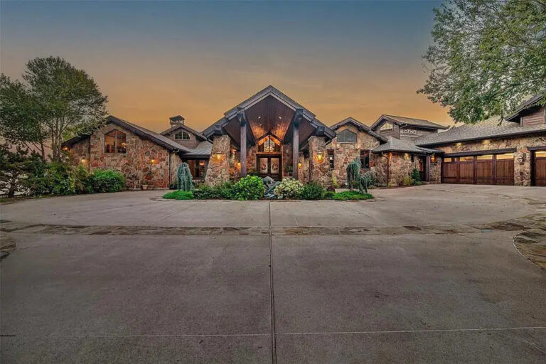 A Gorgeous Luxury Lake Home in Mabank Texas Provides Striking Views Over A Large Lakefront Selling For $7.1 Million