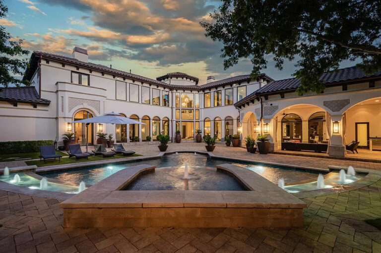 Listed At $9.395 Million, This Striking Simmie Cooper Custom Built Home in Dallas Texas With Recent Crisp Exterior Finishes Shall Amaze You