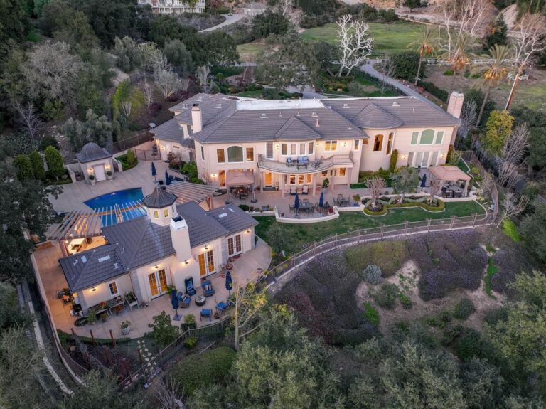 Stunning French-Inspired Estate in Bradbury, California with Exquisite Design and Luxurious Amenities for Sale at $8.2 Million