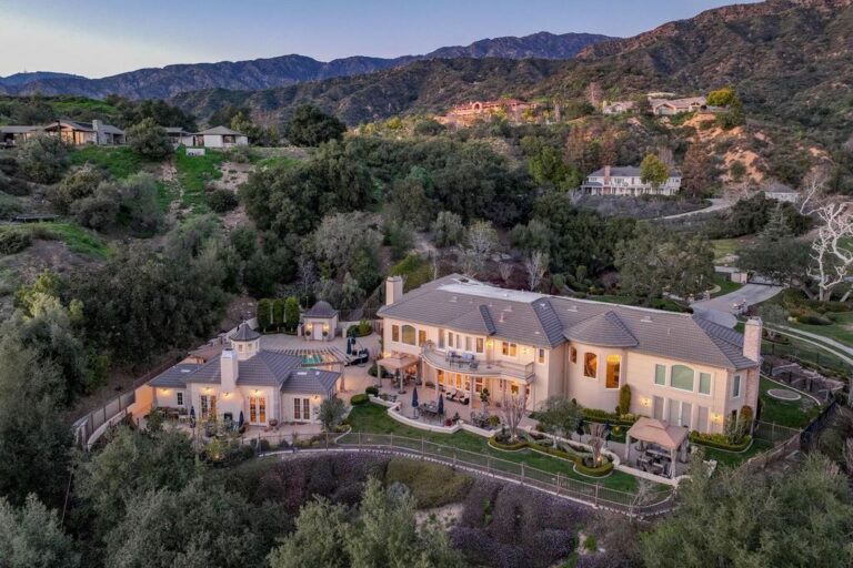 Stunning French-Inspired Estate in Bradbury, California with Exquisite ...