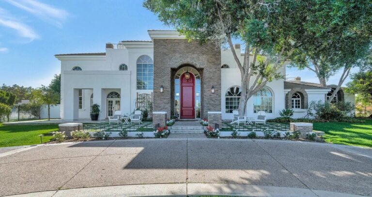 Listed For $6.295M, This Upscale Home in Phoenix Arizona Showcase Timeless Elegance And Classic Beauty