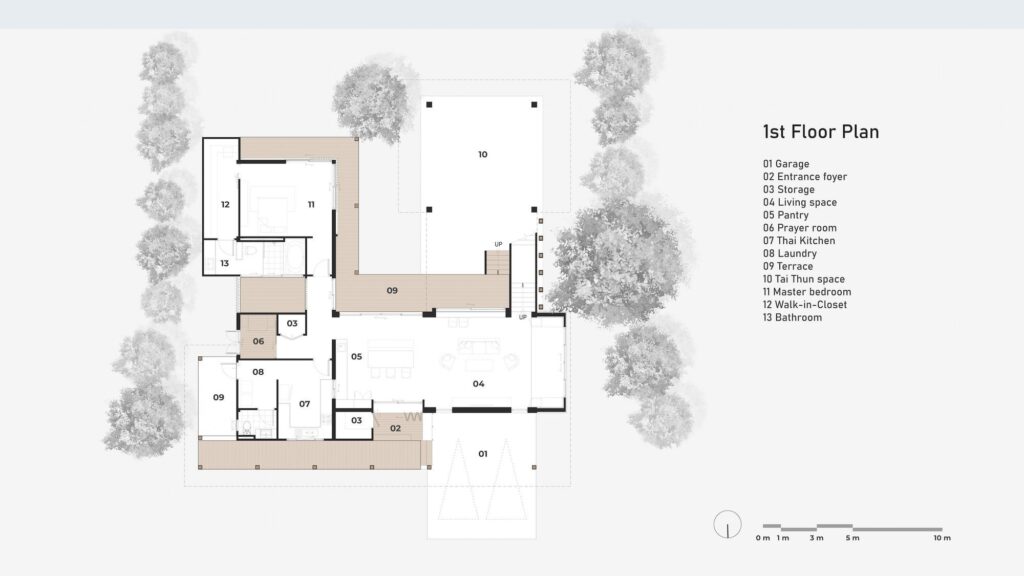 BULBUL House with Living Space Extension by Volume Matrix Studio