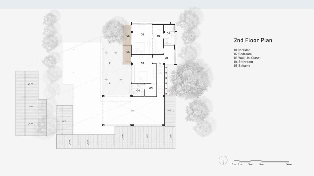 BULBUL House with Living Space Extension by Volume Matrix Studio