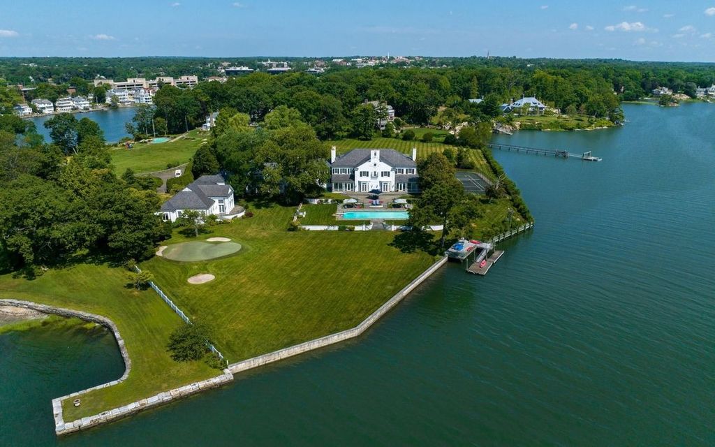 The Estates in Greenwich is a significant waterfront estates with breathtaking water views from sunrise to sunset, now available for sale. This home located at 21 Vista Dr, Greenwich, Connecticut