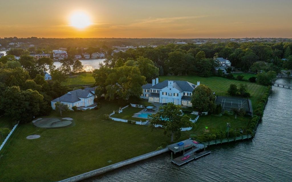 The Estates in Greenwich is a significant waterfront estates with breathtaking water views from sunrise to sunset, now available for sale. This home located at 21 Vista Dr, Greenwich, Connecticut