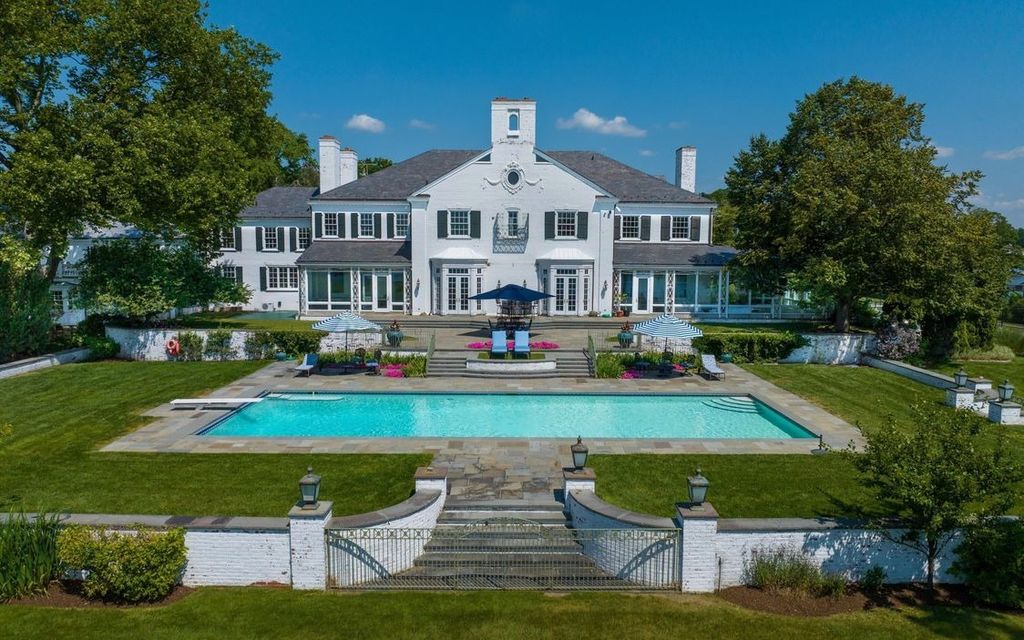 The Estates in Greenwich is a significant waterfront estates with breathtaking water views from sunrise to sunset, now available for sale. This home located at 21 Vista Dr, Greenwich, Connecticut