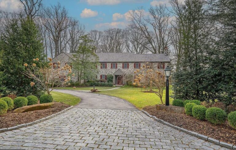 Elegant and Impeccably Classic Stone Home in Bryn Mawr, PA Hits Market for $2.2M