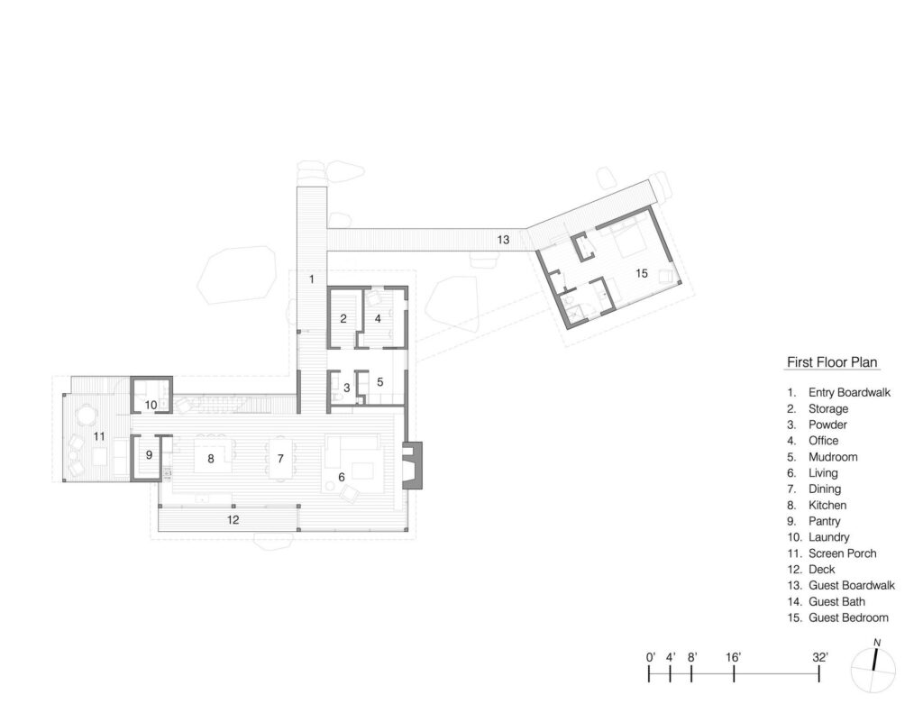 Elevated Camp House to Enjoy Nature by Murdough Design Architects