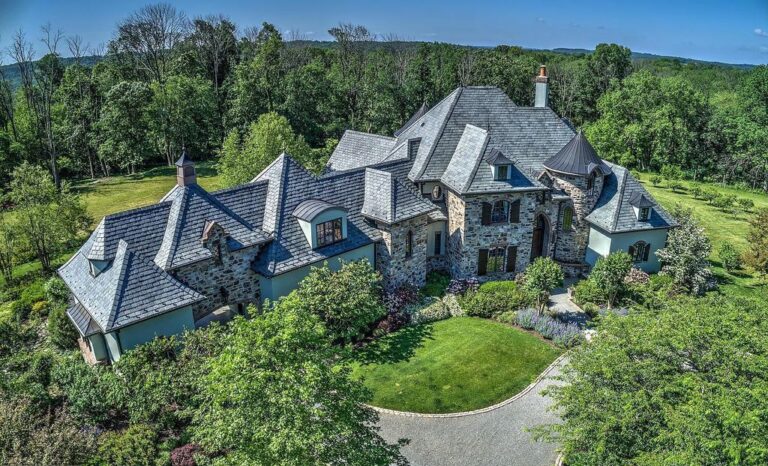 Enjoy an Uncompromising Luxurious Lifestyle Living in this $2,750,000 Exceptional French-style Country Manor in Hopewell, NJ