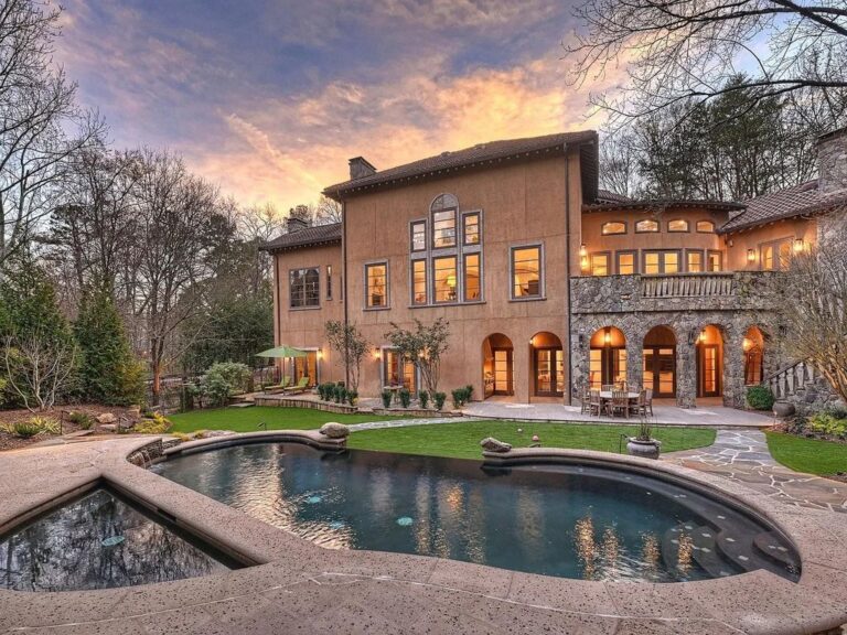 Exceptional Mediterranean Estate Bringing the Details of the Old World Enhanced by Modern Design Asks for $4.45M in Charlotte, NC