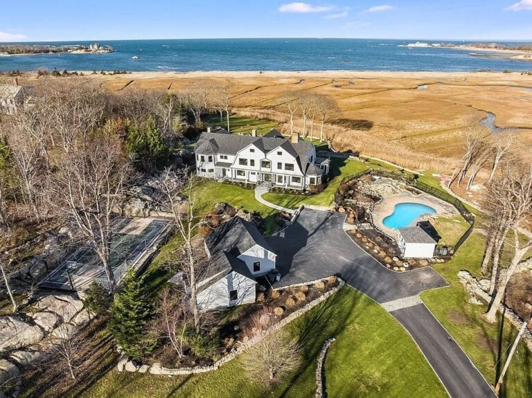 Experience The Epitome of Luxurious Waterfront Living in This $6.8M Masterfully Renovated Residence in Scituate, MA
