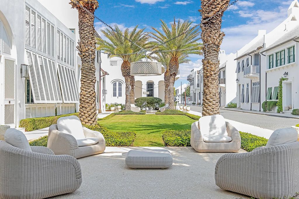 This stunning modernist retreat in the heart of Alys Beach, located at 116 S Charles Street, Inlet Beach, Florida, is a bespoke light-filled home with extraordinary architectural styling and sophisticated interior design.