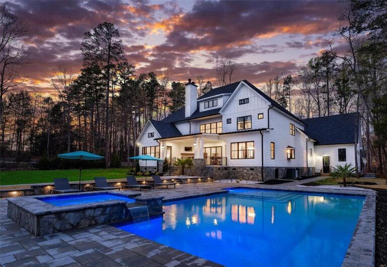 Exquisite Home on 2.6 Wooded Acres in Davidson, NC With a Light & Airy Feel Throughout Seeks $2.295M