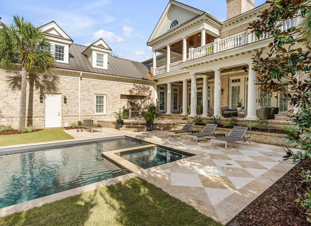 The Estate in Charleston is a luxurious home offering rare front and back unobstructed golf course views now available for sale. This home located at 59 Iron Bottom Ln, Charleston, South Carolina; offering 06 bedrooms and 08 bathrooms with 8,191 square feet of living spaces.