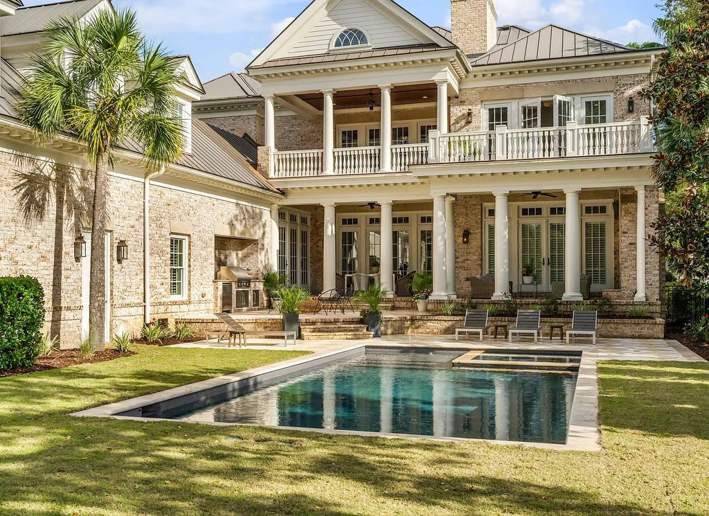 The Estate in Charleston is a luxurious home offering rare front and back unobstructed golf course views now available for sale. This home located at 59 Iron Bottom Ln, Charleston, South Carolina; offering 06 bedrooms and 08 bathrooms with 8,191 square feet of living spaces.