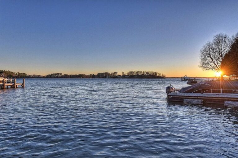 Stunning Waterfront Living in This Lakeside Retreat in Cornelius, North
