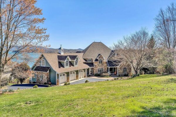 Gorgeous European French Country Home with Stunning Lake and Mountain Views in Moneta, VA on Market for $2.349M