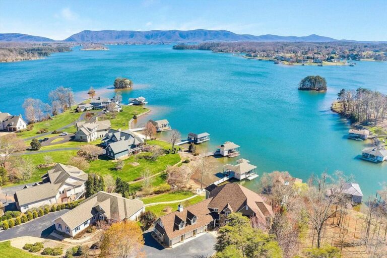 European French Country Home with Stunning Lake and Mountain