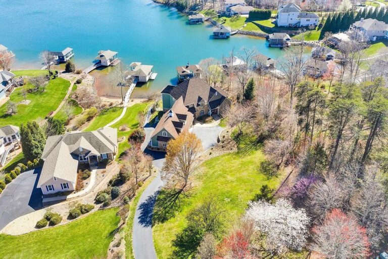 European French Country Home with Stunning Lake and Mountain