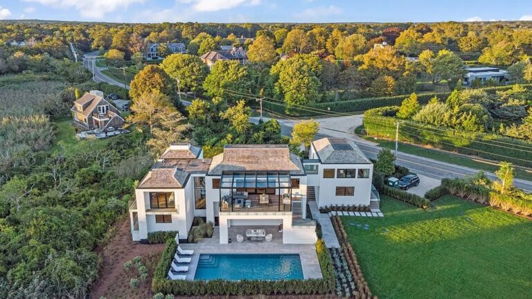 Listing at $12.295M, This Amazing Modern House with Stunning Views Has The Best of The Hamptons, NY