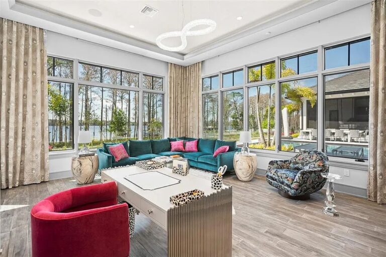 Image showcasing Luxury Lakefront Mansion with Private Basketball Court and Stunning ...