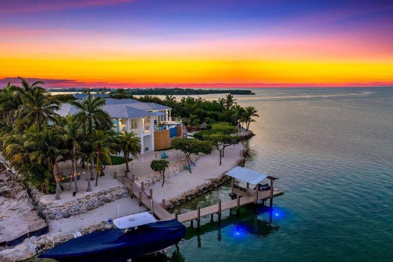 Stunning Beachfront Paradise in Marathon, Florida with Private Beach and Dock is  Offering at $13.895 Million