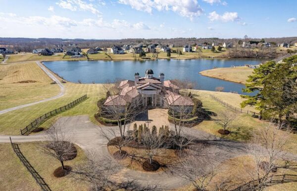 This $2.495M Truly Spectacular Estate with Panoramic Lake Views in Forest, VA Features Extensive Architectural Detail Throughout