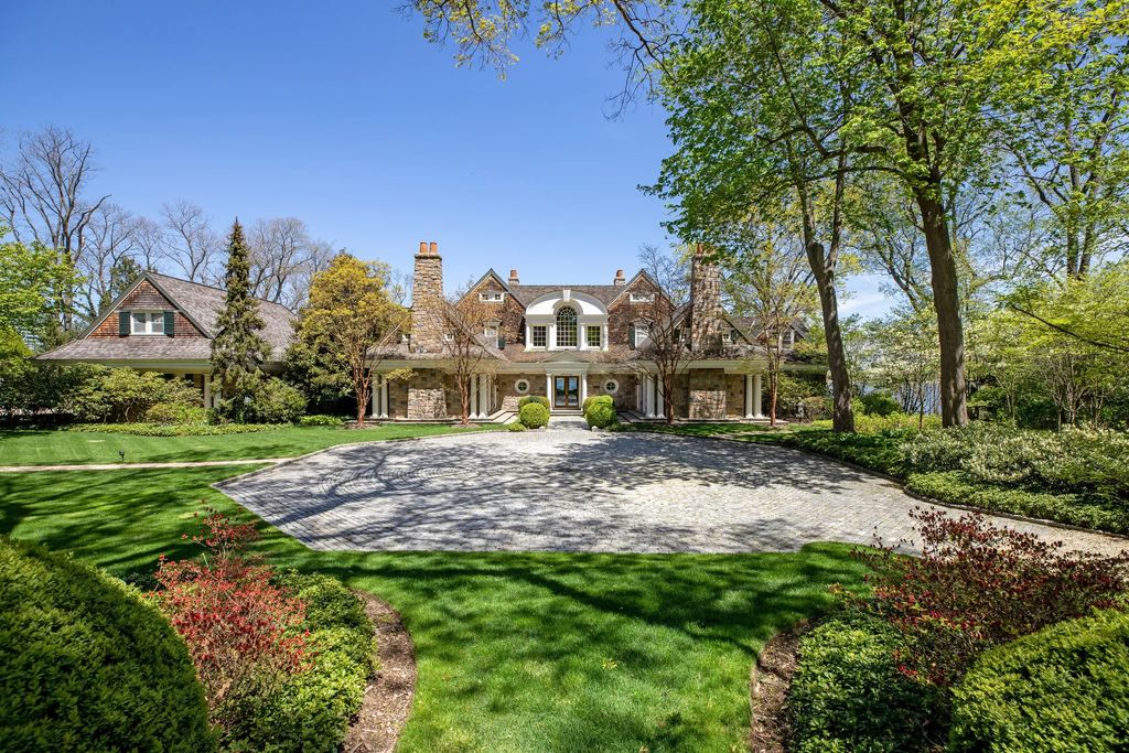 The Estate in Great Neck is build by award-winning architecture firm, Shope Reno Wharton Associates, now available for sale. This home located at 227 Dock Lane, Great Neck, New York